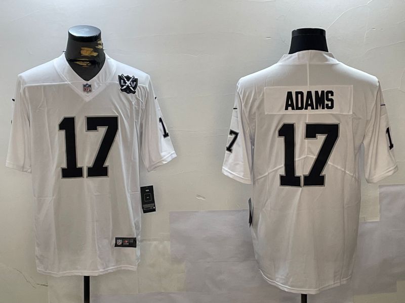 Men Oakland Raiders #17 Adams White Second generation 2024 Nike Limited NFL Jersey style 3->new england patriots->NFL Jersey